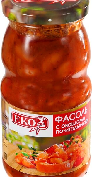Фасоль Eko с овощами по-итальянски 510г