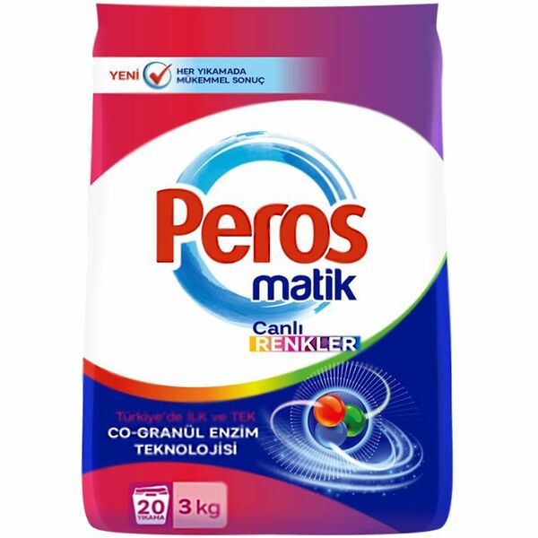 Стиральный порошок для цветного автомат PEROS Matik Renkler 3 кг