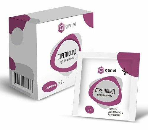 Стрептоцид порошок 2 г 5 шт