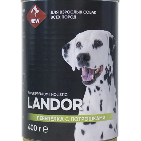 Landor Lаndor консервы для собак всех пород перепелка с потрошками 400 г