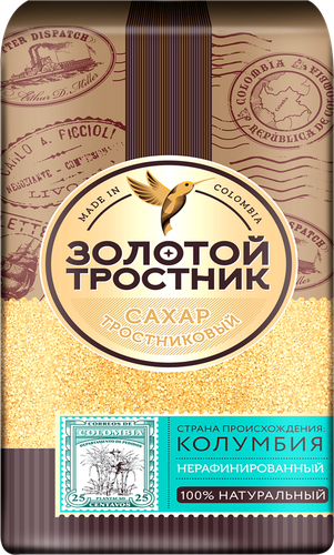 

Сахар тростниковый Золотой тростник нерафинированный 900 г