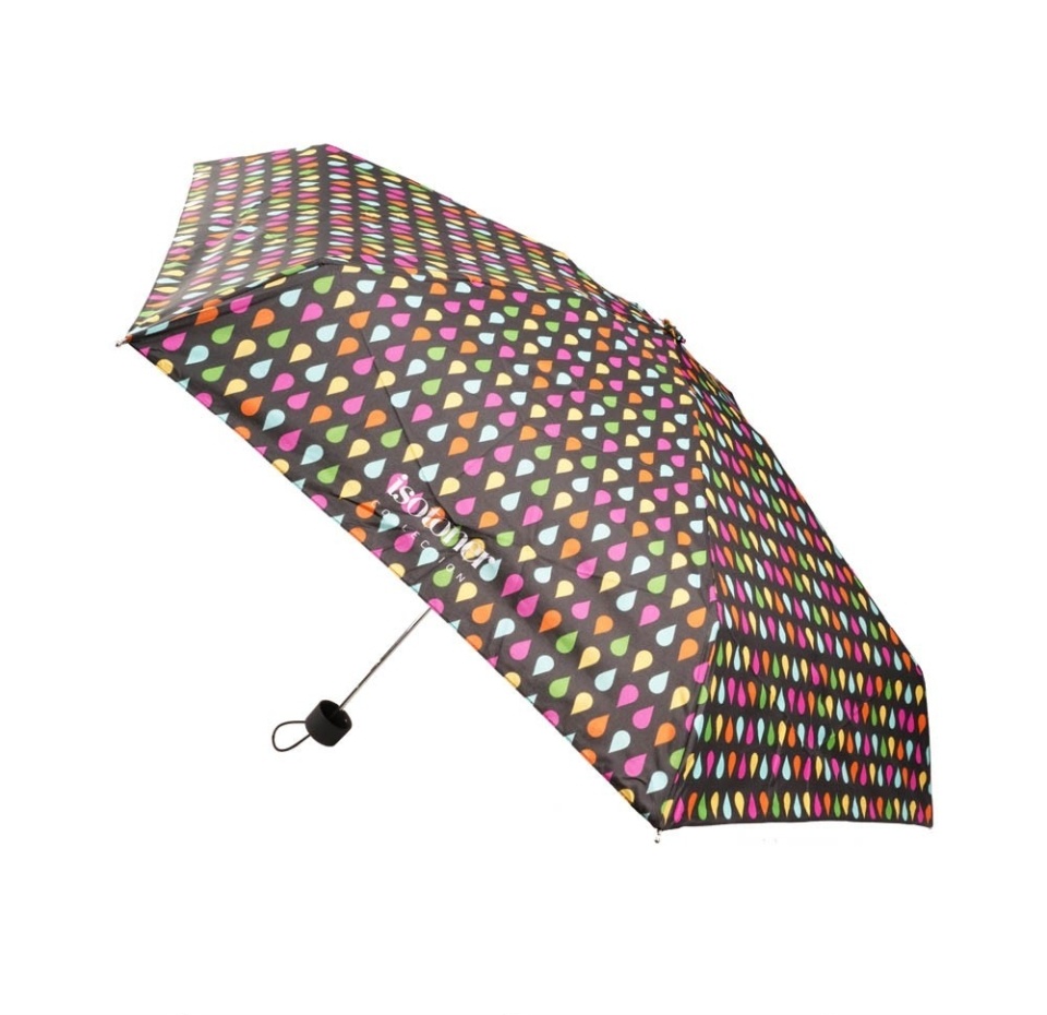 

Зонт Isotoner Капли ультра тонкий 5 сложений