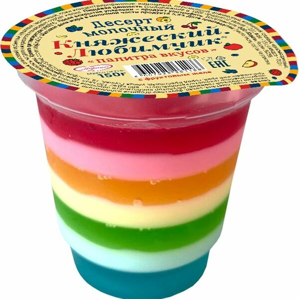 Десерт Княжеский Любимчик Палитра вкусов с фруктовым желе 5.5% 150г