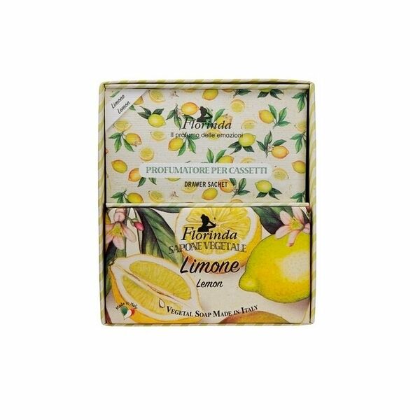 Набор Florinda Лимон: мыло 200 г + саше ароматическое, 3 шт
