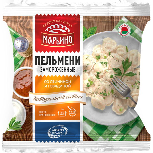 Пельмени Марьино со свининой и говядиной 400г