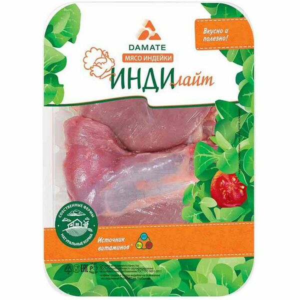 Бедро индейки Индилайт без кожи на кости, вес