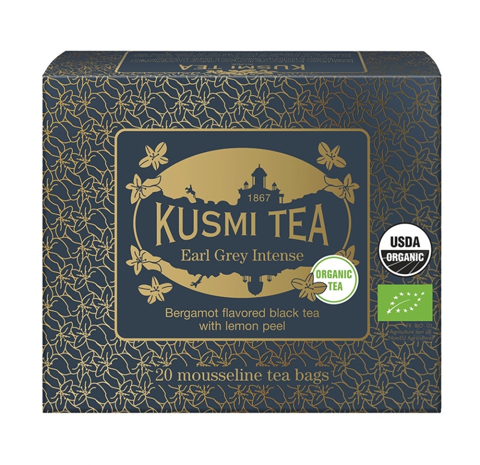 

Чай черный Kusmi Tea Organic Earl Grey Intense пакетированный 40 г, Франция