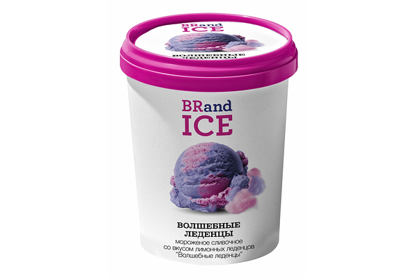 Мороженое сливочное BRandICE Волшебные леденцы со вкусом лимонных леденцов БЗМЖ