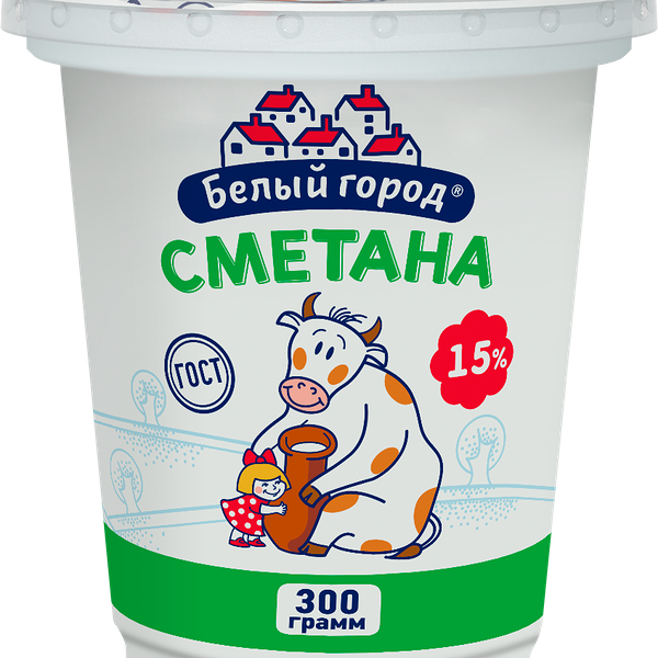 Сметана Белый Город 15%