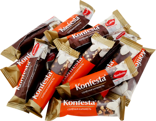 Конфеты Konfesta глазированные соленая карамель, вес до 250г