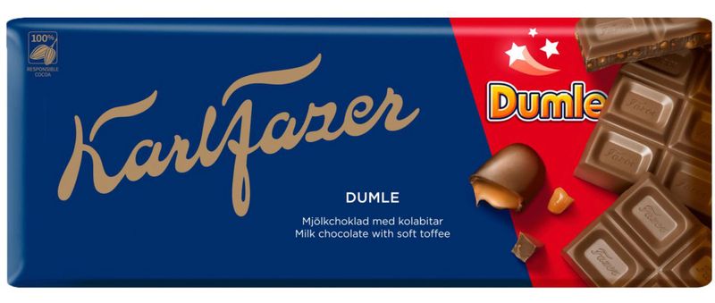 

Молочный шоколад Karl Fazer Dumle с кусочками ириса 180 г