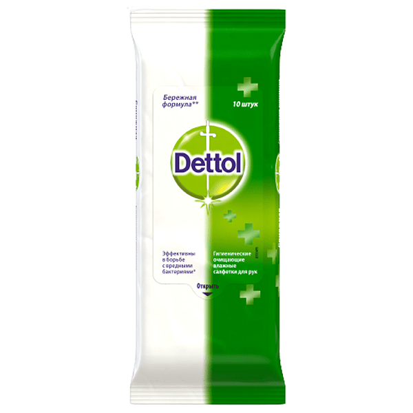 Деттол (салфетки антибакт. д/рук №10)