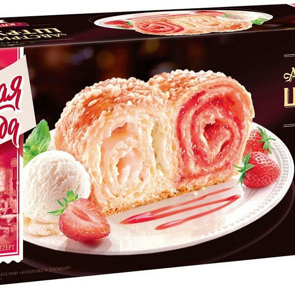 Пирог Австрийский штрудель клубника-пломбир