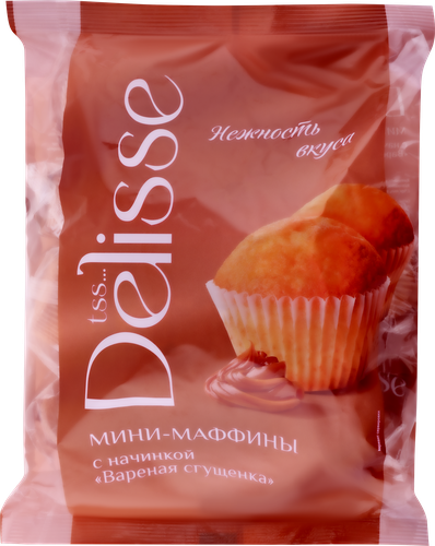 

Мини-маффины Delisse с вареной сгущенкой 465 г