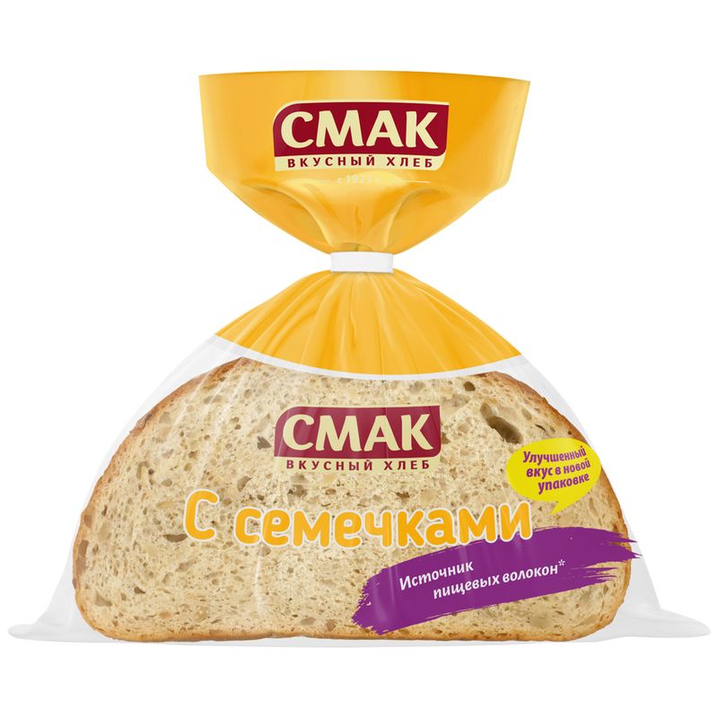 

Смак Хлеб с семечками нарезанный, 300 г