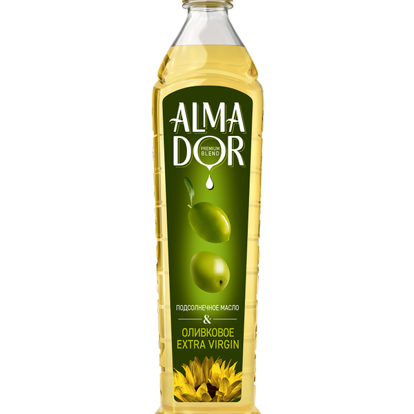Масло подсолнечное Almador с доб масла оливк нераф в/к extra virgin olive oil 0,75л