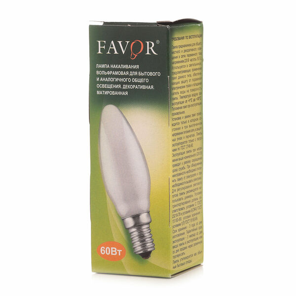 Лампа накаливания 60 Вт Е14 ТМ Favor (Фавор)