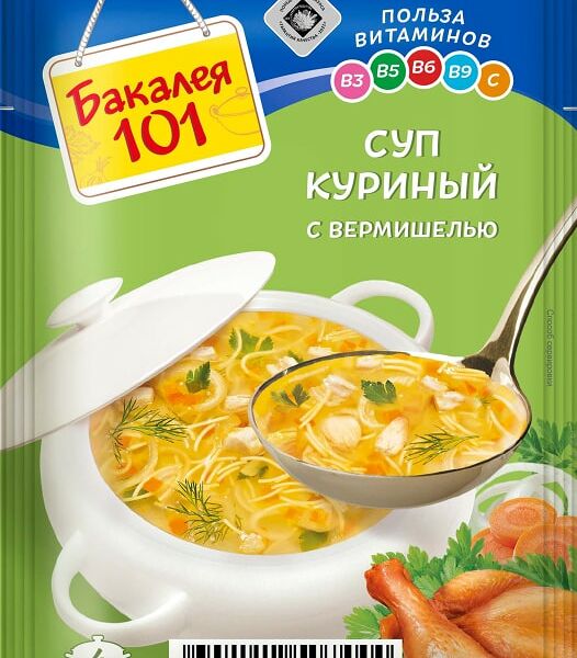 Суп Бакалея 101 Куриный с вермишелем 60г
