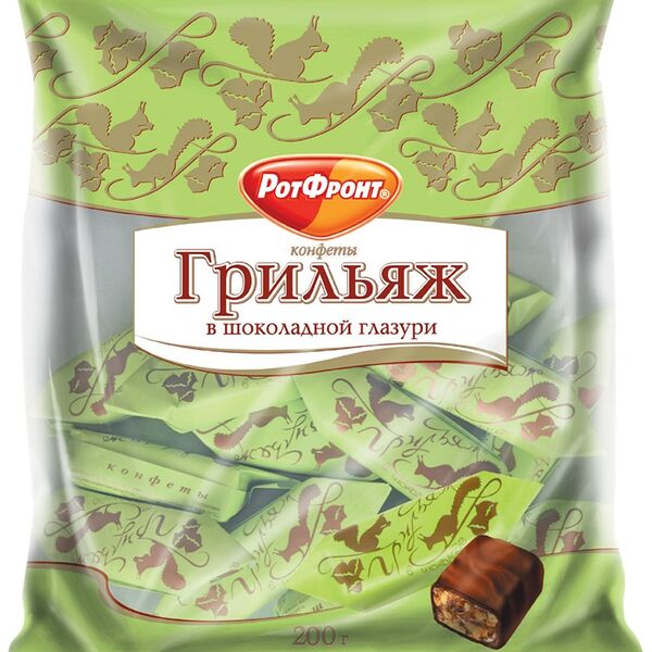 Конфеты РотФронт Грильяж в шоколадной глазури