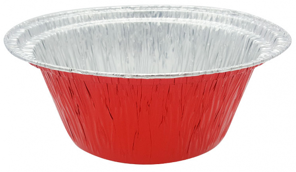 Форма для запекания одноразовая алюминиевая красная, 222х80 мм