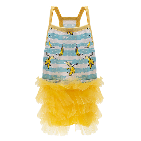 Платье для собак Бананы XL желтый (девочка)
