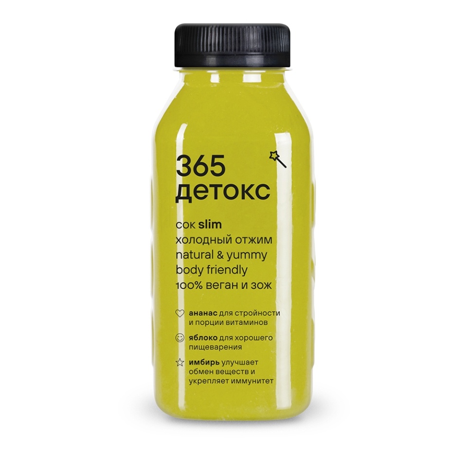

Сок холодного отжима 365 detox Slim maxi Яблоко, ананас, имбирь 300 мл