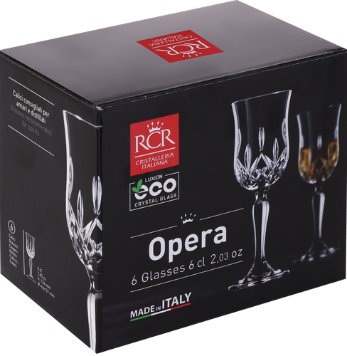 

Набор рюмок RCR Opera, хрустальное стекло, 2шт 60 мл