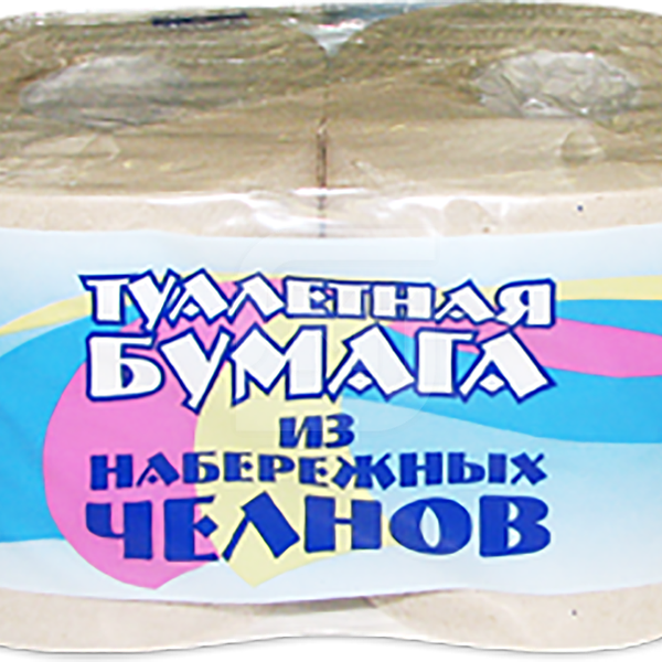 Бумага туалетная из Набережных Челнов с тиснением 1 слой 2 рулона