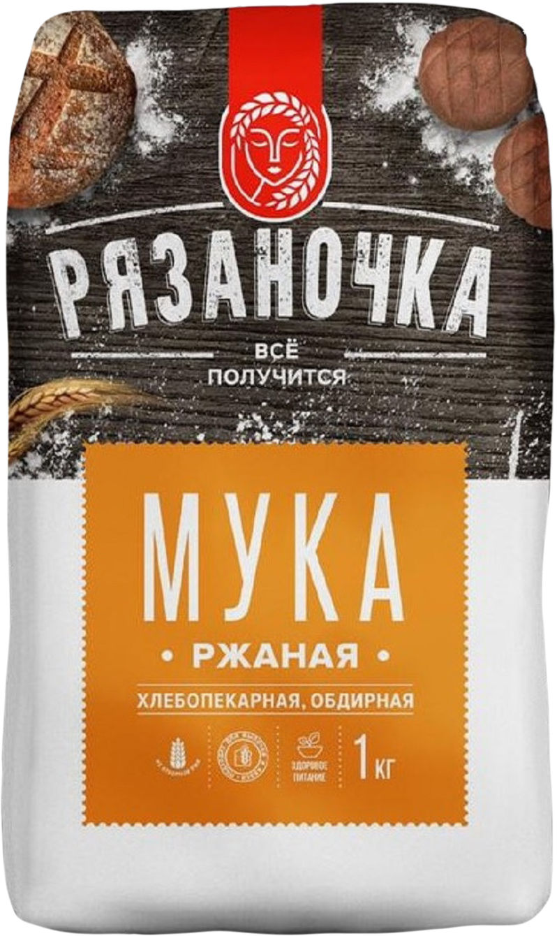 

Мука Рязаночка Ржаная обдирная 1кг