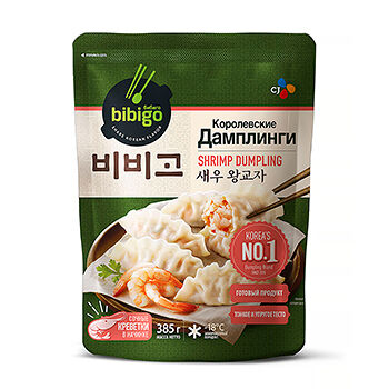 Дамплинги Bibigo королевские с креветками, 385г