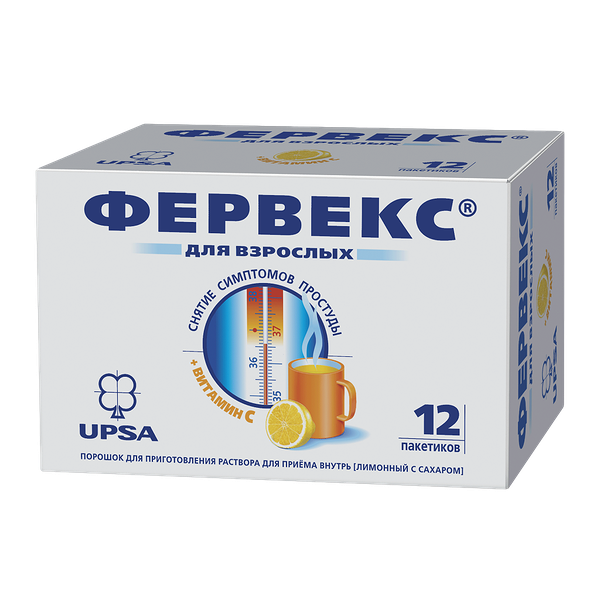 Фервекс порошок лимон с сахаром 12 шт