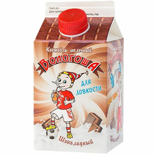 Коктейль молочно-шоколадный Вологжанка пастеризованный 2.7%, 470г