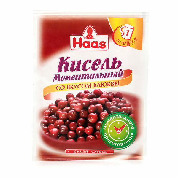 Кисель моментальный со вкусом клюквы TM Haas (Хаас)