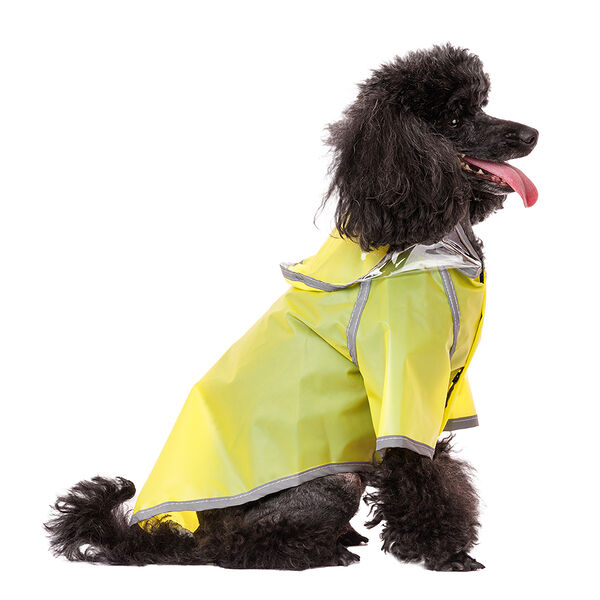 Дождевик для собак с капюшоном 4XL желтый (унисекс)