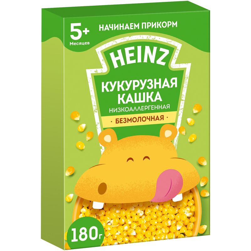 

Каша Heinz кукурузная безмолочная низкоаллергенная с 5 месяцев 180 г
