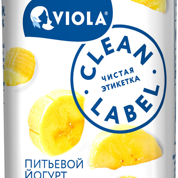 Йогурт питьевой Viola Clean Label банан 0.4%