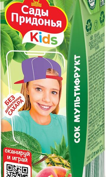 Сок Сады Придонья Мультифрукт с мякотью с 12 мес. 200мл