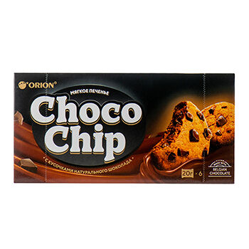 Печенье Orion Choco Chip с кусочками темного шоколада, 120 г