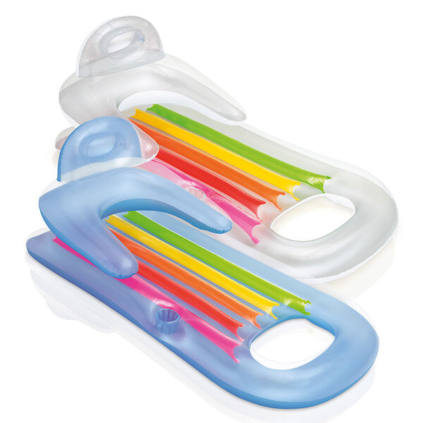 Intex матрас-кресло надувной с окном, 160x85см, 2 камеры, 2 цвета, рем комплект, 58802np