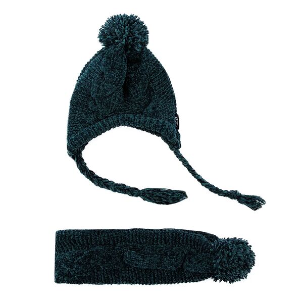 Комплект для собак шарф и шапка из шенилла, серый