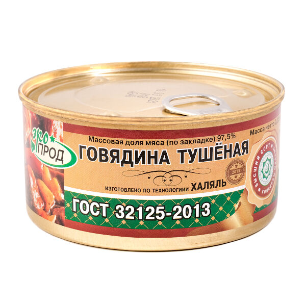 Говядина тушеная ЭкоПрод доля мяса 97,5%