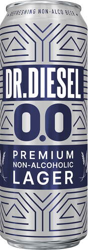 

Напиток пивной безалкогольный Dr. Diesel Премиум Лагер 00 пастеризованный не более 0.3%, 0.43 л