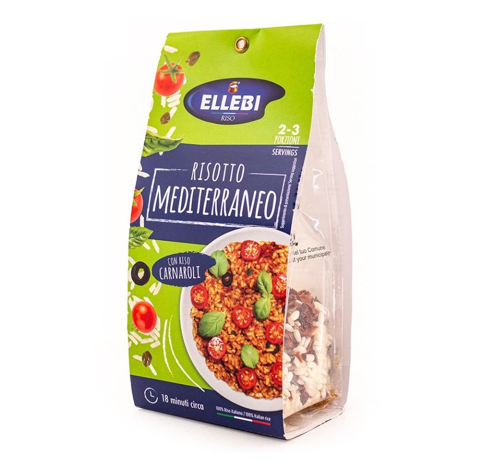 

Ризотто ELLEBI по-средиземноморски с рисом Карнароли 175 г