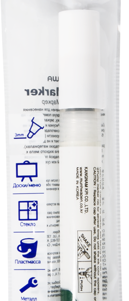 Маркер меловой белый ТМ Munhwa (Мунхва) белый, 3мм