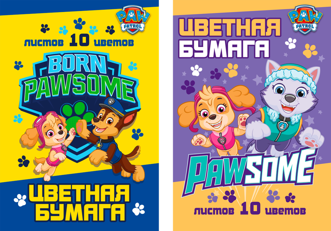 

Бумага Paw Patrol (Пав Патрол) цветная А4 10 цветов 10 листов, в ассортименте