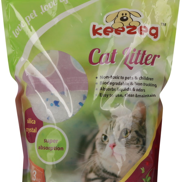 Наполнитель силикагелевый для кошачьего туалета Keezeg без запаха