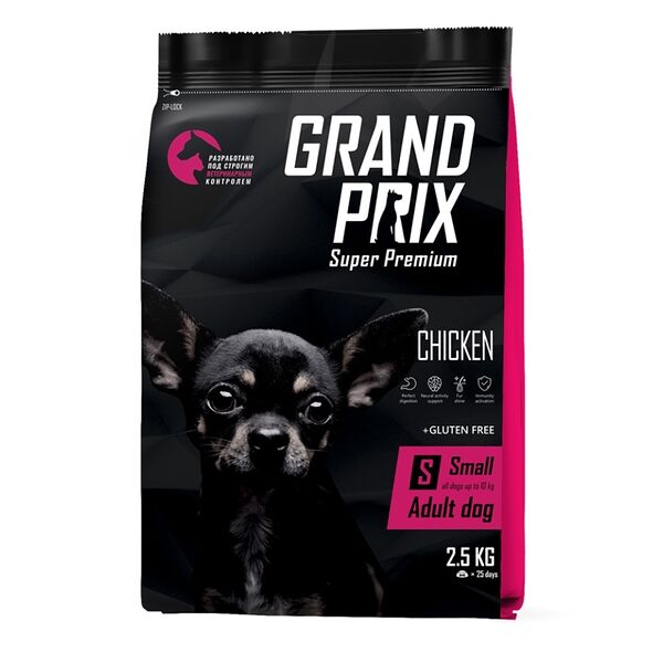 Корм для собак мелких и миниатюрных пород Grand Prix Adult Small 2,5 кг