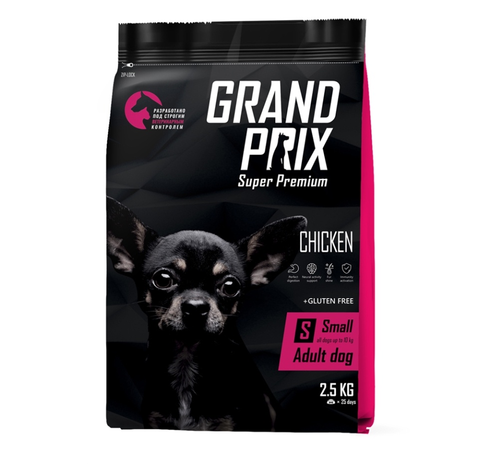 

Корм для собак мелких и миниатюрных пород Grand Prix Adult Small 2,5 кг