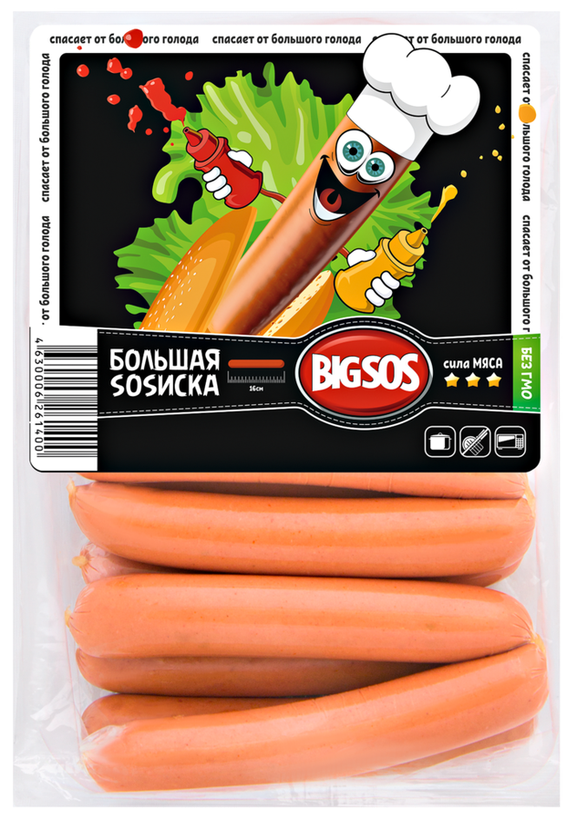 

Сосиски BigSos Большая SOSиска вес
