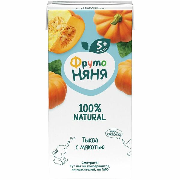 Нектар ФрутоНяня тыквенный с мякотью, 200мл